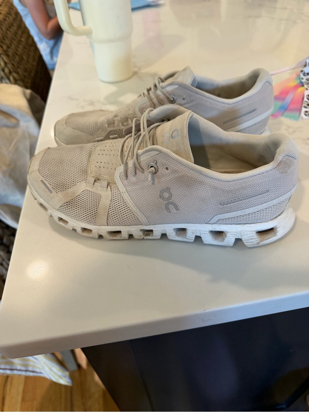 On Cloud Running Cloud 6 Sneakers in Pearl White Size 9.5